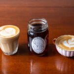 Coffee at The Fox Den with latte art