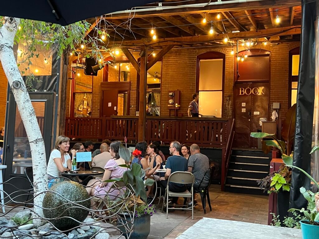 The back patio area of Trident in Boulder