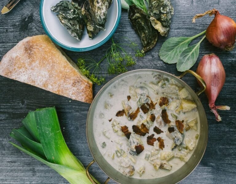 Creamy Oyster, Leek & Potato Chowder